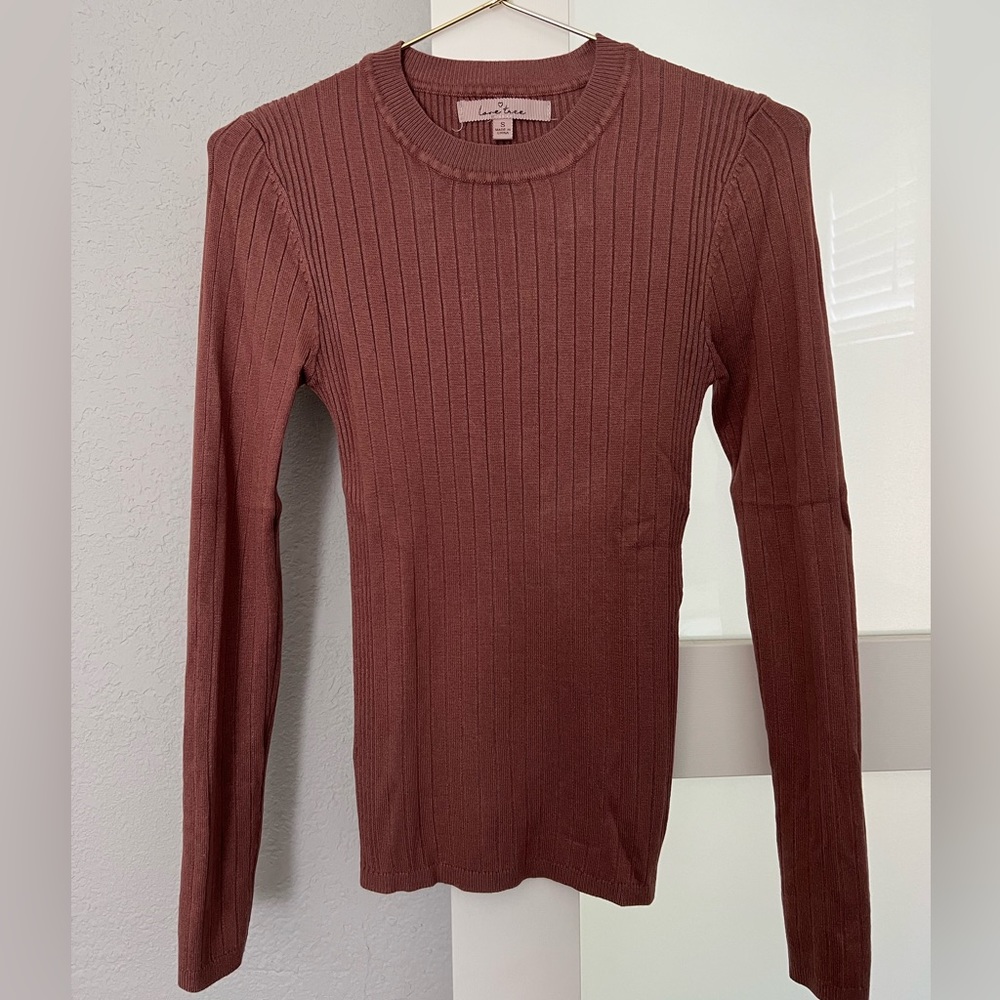Love Tree fitted ribbed sweater - women’s size small